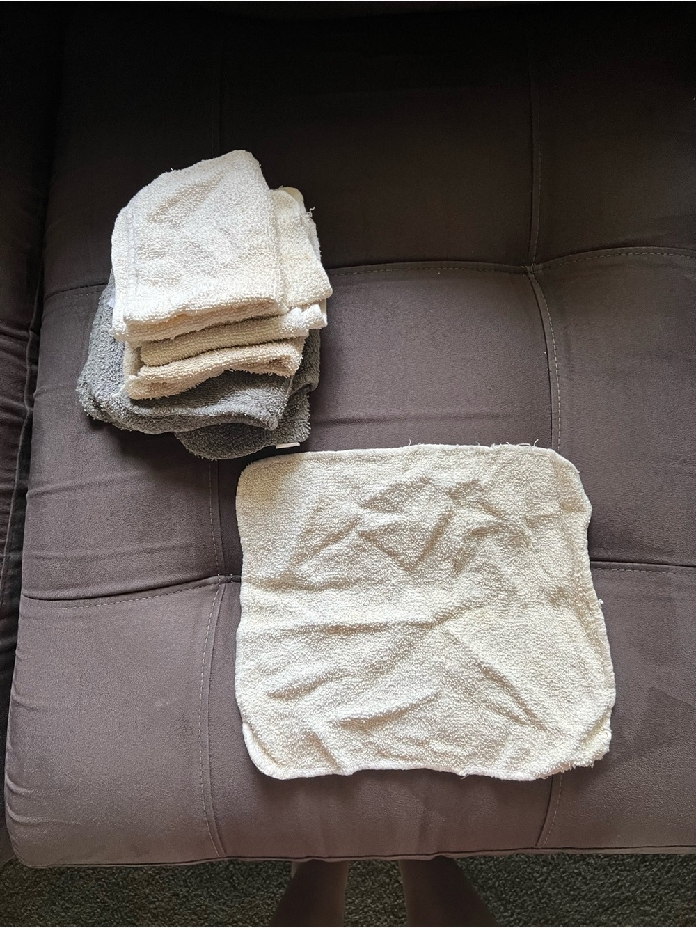 Neutral Microfiber Cleaning Cloths 7 - White and Gray